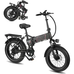 E-Bike Cityrad Polaris Faltbares E-Fahrrad 624WH Pedelec - Faltbares E-Bike mit 250W Motor und 624Wh Akku für bis zu 80 km Reichweite. Ideal für Pendler, leicht und kompakt, perfekt für Stadtfahrten. Ausgestattet mit Shimano 7-Gang Schaltung und hydraulischen Scheibenbremsen.