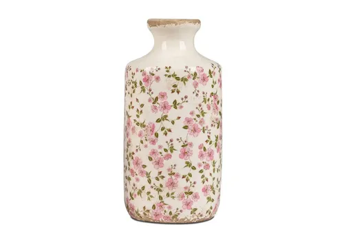 formano Dekovase Vintage Blüten, 27cm, Weiß in weiß von formano