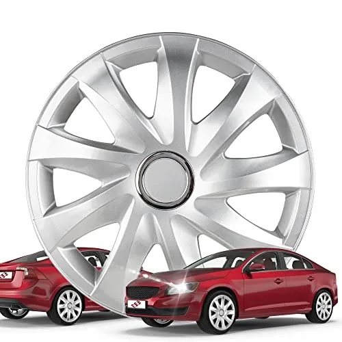 WALSER Zierblende 15713 - Radzierblenden in silber, 15 Zoll Durchmesser, ideal für eine stilvolle Fahrzeugoptik und Schutz der Räder.