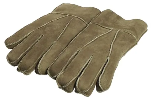 Harrys-Collection Damen Herren Handschuh aus Echtem Lammfell, Farben:nugat, Handschuhgröße:L