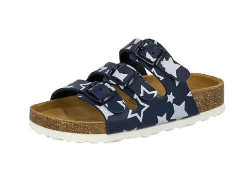 Lico Mädchen Bioline Star Niedrige Hausschuhe, Marine/Weiß, 40 EU - Hausschuhe für Mädchen, mit hochwertigem Leder-Innenmaterial für optimalen Tragekomfort und eine bequeme Passform.