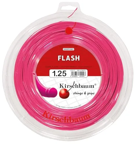 Kirschbaum FP 125 Reel Tennissaiten, Rose, 1.25 - Hochwertige Polyesterschnur für optimale Spielkontrolle, ideal für Uni-Erwachsene und Tennisspieler, die Leistung und Haltbarkeit suchen.
