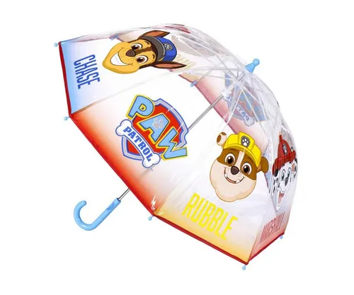 PAW PATROL Stockregenschirm PAW PATROL Chase Rubble Marshall Kuppelschirm, Blau