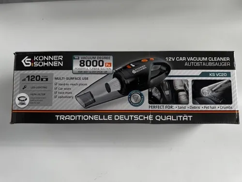 ODKURZACZ SAMOCHODOWY KS VC20 - Beige Auto-Staubsauger, kompakt und leistungsstark für eine gründliche Reinigung unterwegs.