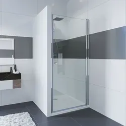 Duschtür 100cm Pendeltür Dusche Nischentür Drehtür Einzeltür Duschabtrennung Glas Schwingtür Nische,185cm Höhe