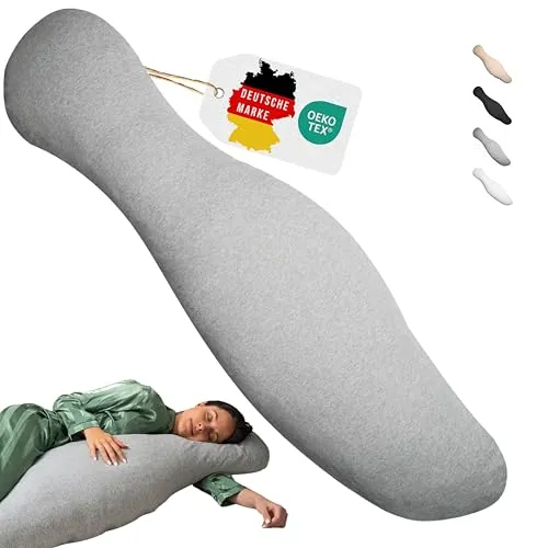 Opanoli® ergonomisches Seitenschläferkissen in grau von Opanoli