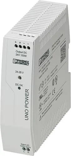 Phoenix Contact 2904376 Hutschienen-Netzteil 24 V/DC 6.25A - Handy-Ladegeräte mit hoher Energieeffizienz und minimalen Leerlaufverlusten, ideal für kompakte Schaltkästen und den weltweiten Einsatz.