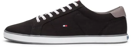 Tommy Hilfiger H2285ARLOW 1D Vulkanisierte Sneaker Herren, Schwarz (Black), 39 EU - Herren-Sneaker mit stilvollem Design aus leichtem Baumwoll-Canvas, optimaler Passform und vulkanisierter Sohle für höchsten Tragekomfort.