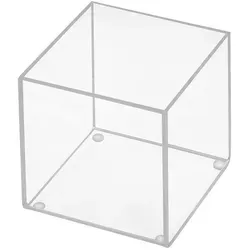 Aufbewahrungsbox aus Acrylglas 100x100mm, 100mm Hoch, transparent / durchsichtig / Kunststoff / Quadratisch / Sammelbox / Warenschütte / ohne Deck...