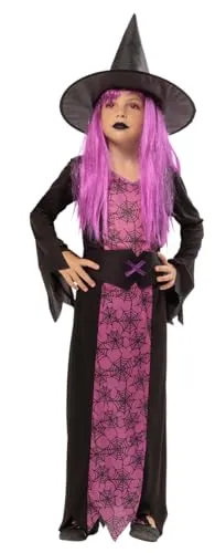 Rubies Lilafarbenes Hexenkostüm für Mädchen und Jungen, Kleid, Hut und Gürtel, offizielles Lizenzprodukt, Hexe, Witches für Halloween, Partys und Cosplay