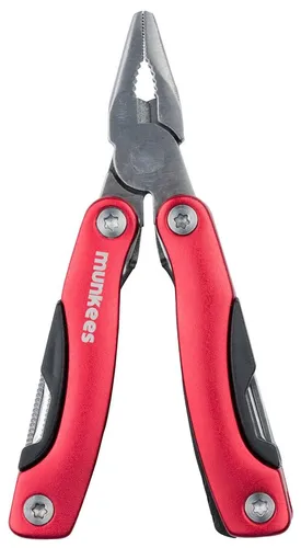 munkees Edelstahl Multitool Rot mit 9 Funktionen Ihr perfekter Begleiter!