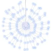 vidaXL Weihnachtsbeleuchtungen Feuerwerk 2 Stk. 140 LEDs Kaltweiß - Nussknacker - Festliche LED-Feuerwerk-Beleuchtung mit 8 Lichteffekten und Fernbedienung, ideal für Innen- und Außenbereich, energiesparend und wasserdicht.