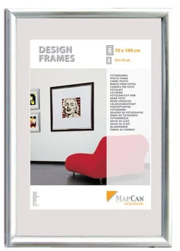 Kunststoff Bilderrahmen Design Frames silber, 50 x 70 cm  Bilderrahmen