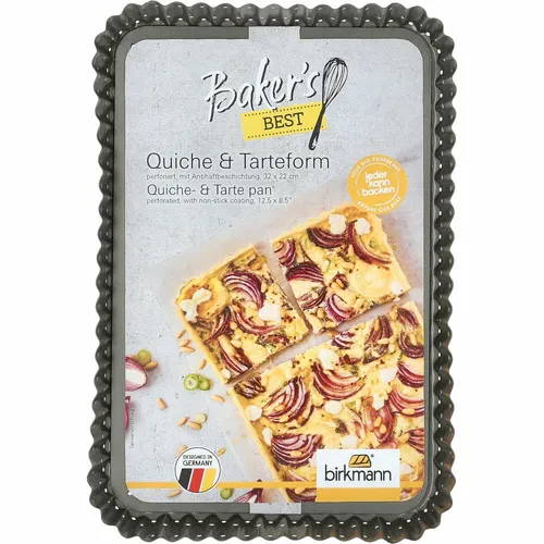 Birkmann Bakers Best Quiche- & Tarteform perforiert loser Boden Backform 32x22cm