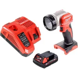 Milwaukee M18 TLED Akku Baustrahler mit Akku und Ladegerät