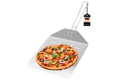 bremermann Pizzaschneider Pizzaheber, klappbarer Griff // Edelstahl, ca. 24 x 55 cm