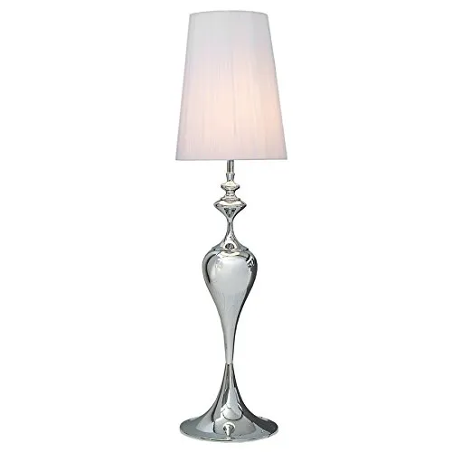riess-ambiente Stehlampe LUCIE 160cm - Elegante Barock-Standleuchte - Standleuchten für stilvolle Beleuchtung im Wohn- und Schlafzimmer, beeindruckender glänzender Metallfuß und edler weißer Lampenschirm.