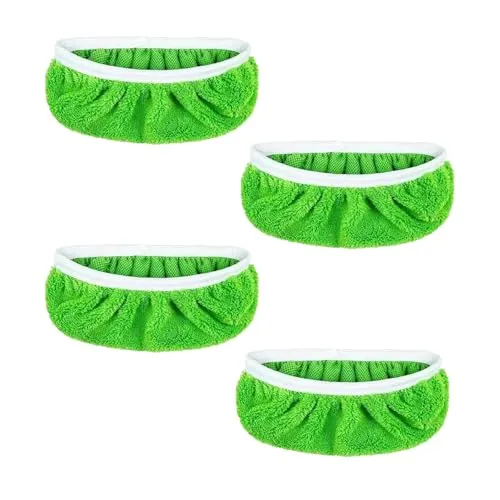 Bodenwischer Ersatzbezug Mikrofaser,4 Stück Ersatz Mops Reinigungstuch Kompatibel Mit Swiffer Sweeper Nass und Trocken Gebrauch Wischmop Ersatzkopf für Die Reinigung von Hartböden,Holzböden