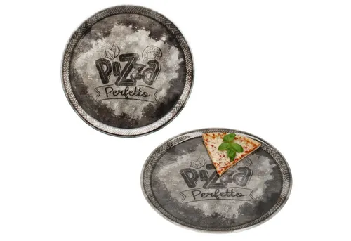 MamboCat Pizzateller 2x Perfetto Schwarz Ø 31,5 cm für 2 Personen - Pizzateller-Set aus robustem Porzellan in rustikaler Optik, ideal für gemütliche Abende mit Pizza. Stapelbar und spülmaschinengeeignet – perfekt für jeden Haushalt!