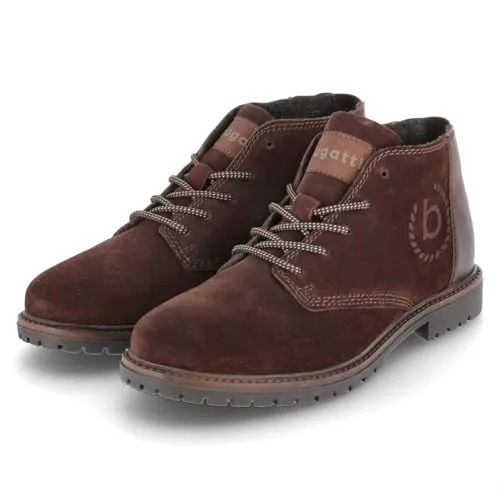 Bugatti Herrenschuhe Schnürstiefel Braun Freizeit, Schuhgröße: 45 EU