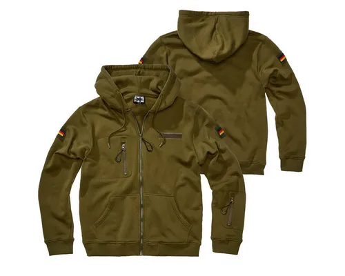 BWuM Outdoorjacke BWuM Tactical Kapuzenjacke mit Flaggen & Klett