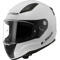 LS2 RAPID SOLID White Motorradhelm, Größe L - Leichter Polycarbonat-Helm mit kratzfestem Visier und sicherem Microlock-Kinnriemen. Ideal für den täglichen Einsatz und maximale Sicherheit auf der Straße.