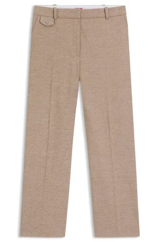 Damen Businesshose mit Bügelfalten HENORE Relaxed Fit 42 - Hosen in Relaxed Fit für optimalen Komfort, mit gerader Silhouette und Cropped-Länge für einen modernen Look.