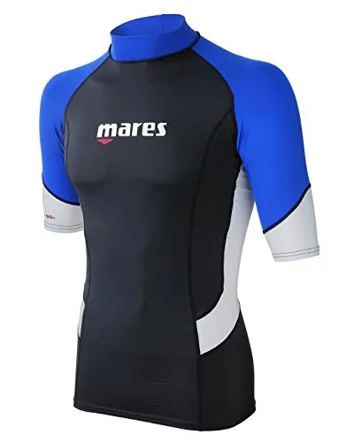 Mares Trilastic Rash Guard - Kurzarm - Herren - Gr. S - Rash Guard für Herren, ideal als UV-Schutz und Unterzieher für alle Wassersportarten, aus leichtem Material, schnell trocknend und mit flachstichnähte für optimalen Tragekomfort.