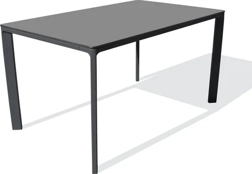 Gartentisch für 6 Personen, Aluminium mit Epoxid-Finish