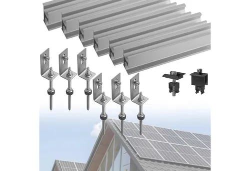 avoltik Solarmodul-Halterung Set für Blechdach - Robustes Montageset zur sicheren Befestigung von 1-4 Solarmodulen auf Blechdächern. Einfach zu montieren und optimal für Solarprojekte – alles im Set enthalten!