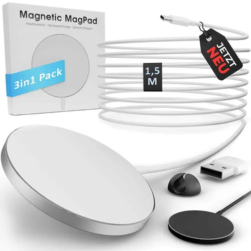 MagSafe Ladegerät iPhone 17 16 15 14 13 12 11 X Wireless Charger Magnetic MagPad
