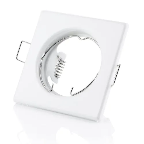 Sweet Led Einbaustrahler inkl. GU10 Fassung 230V IP20 Einbauleuchten Rahmen Einbauspots Möbelleuchten downlight spot eckig, weiß