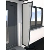 Gutta Seitenblende B1 Polycarbonat Klar Anthrazit 200 cm x 60 cm x 45 cm