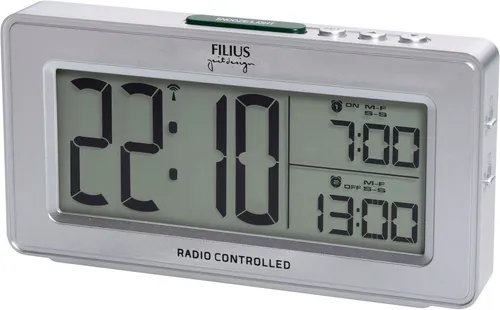 FILIUS zeitdesign Funkwecker 0532-19 in silber von FILIUS zeitdesign