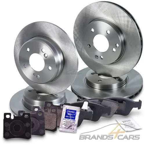 ATEC BREMSSCHEIBEN + BREMSBELÄGE VORNE + HINTEN FÜR MB C-KLASSE E-KLASSE
