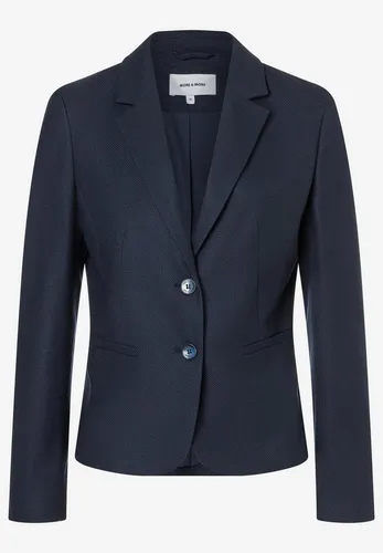 MORE&MORE strukturierter Jackenblazer blau 36 - Eleganter, taillierter Kurzblazer für den Business-Look. Aus hochwertigem Material für optimalen Tragekomfort. Ideal für stilvolle Auftritte im Büro.