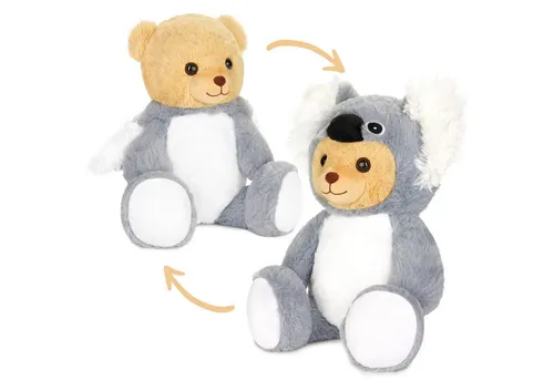 BRUBIES Kuscheltier Teddy Koala - 25 cm Teddybär im Koalakostüm mit Kapuze (Plüschtier für kuschelige Abenteuer, 1-St), Kuscheltier Geschenk für Kinder