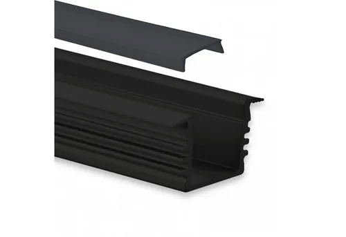 tktrading24 LED-Stripe-Profil GX-PL3 LED EINBAU-Profil 200 cm, Stripes max. 12 mm, schwarz