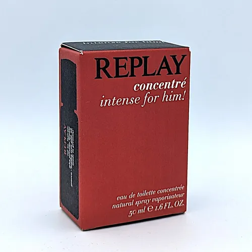 Replay Intense for Him Eau de Toilette Spray 50ml 1.6 FL OZ Neu RARE