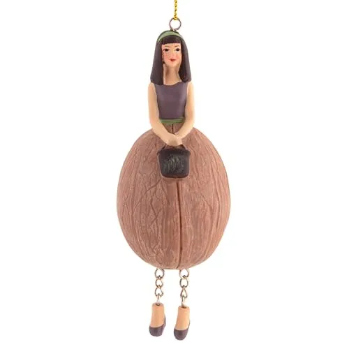 Blumenmädchen Figuren zum Hängen (Walnuss)