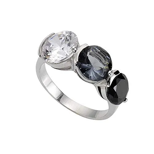 Zeeme Silber Ring 925 Sterling Silber Zirkonia mehrfarbig - Fingerringe aus 925 Sterling Silber mit funkelnden Zirkonia in mehrfarbigen Variationen – der perfekte Schmuck für jeden Anlass!