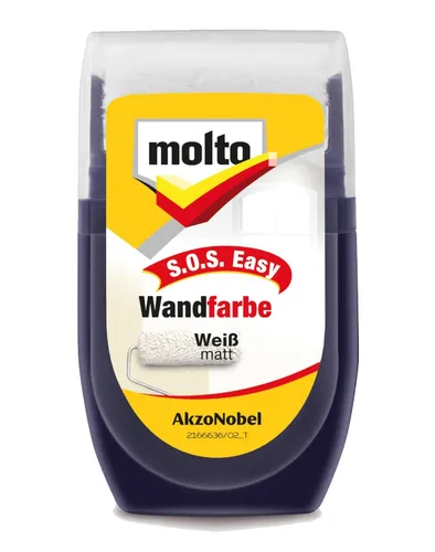 Molto S.O.S. Easy Wandfarbe 30 ml - Farben für den Innenbereich, einfache Anwendung und schnelle Trocknung für optimale Ergebnisse auf Wänden.