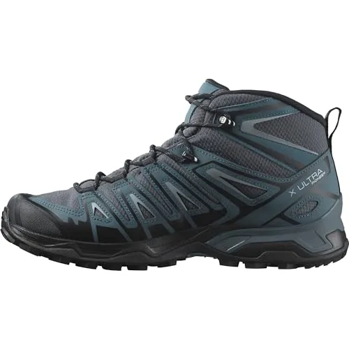 Salomon X Ultra Pioneer Mid Gore-Tex wasserdichte Herren Outdoorschuhe, Outdoor-bereit, Sicherer Fußhalt, Stabil und gedämpft, Ebony, 42