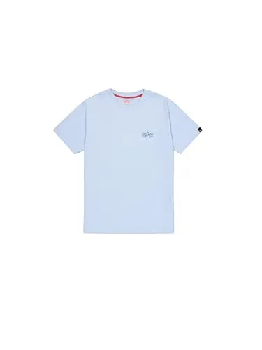 Alpha Industries Herren Signature Backprint T-Shirt - Artic Blue - XXL - Stylisches Herren T-Shirt im Regular Fit mit auffälligem Schaumdruck. Praktische 2 Einschub- und 2 Cargotaschen bieten zusätzlichen Stauraum für den Alltag.