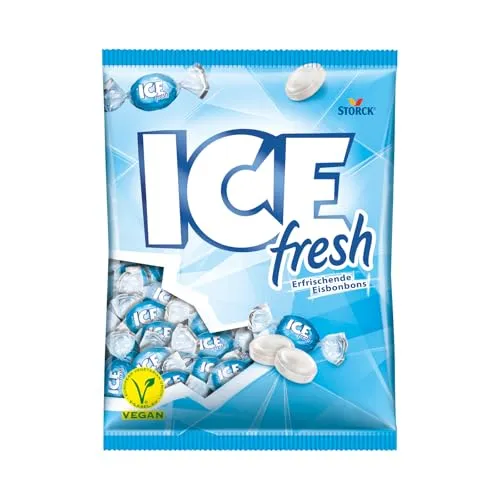ICE fresh Bonbons – 1 x 475 g – Kühlende und erfrischende Eisbonbons mit mild-aromatischem Geschmack – Vegane Süßigkeit einzeln verpackt