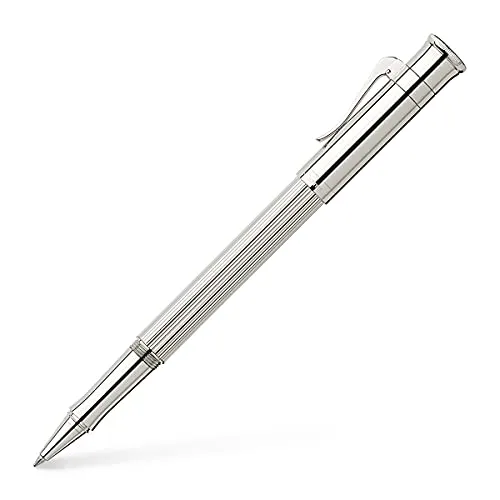 Graf von FABER-CASTELL 145512 - Tintenroller Classic, platiniert, mit schnell-trocknender Tinte
