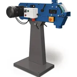METALLKRAFT Bandschleifmaschine MBSM 75-203-2 - Leistungsstarke Schleifmaschine mit 2,5 kW, ideal für präzise Schleifarbeiten. Mit einem Schleifband von 75 x 2000 mm und einem effektiven Absaugstutzen für sauberes Arbeiten.