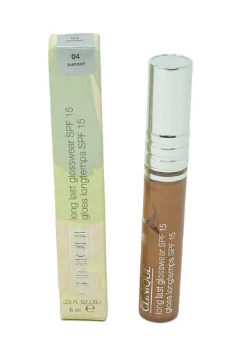 Clinique Long Last Glosswear Glow Lip Gloss 04 Sunset - 6 ml - Lippenstifte, langanhaltender Glanz für strahlende Lippen und intensive Farbe, perfekt für jeden Anlass.