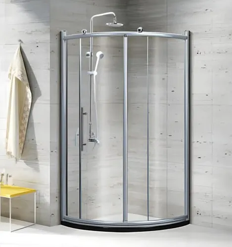 Eckdusche Duschkabine 90x90 cm – Modern und Elegant - Moderne Duschabtrennung aus hochwertigem Glas, Viertelkreis-Design für platzsparende Installation in der Ecke. Ideal für jedes Badezimmer, mit 2 Jahren Herstellergarantie.