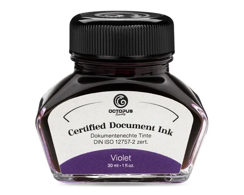 OCTOPUS Fluids Document Ink violet, dokumentenechte Tinte, DIN ISO 12757-2, 30ml Tintenglas (Set, 1-tlg)
